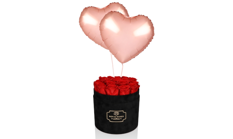 flower box z wiecznych róż